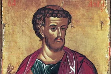 Икона евангелиста Луки из монастыря Ставроникита, Афон