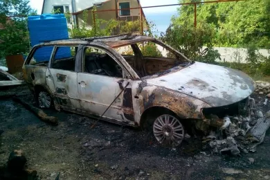 В Туапсе сгорел второй автомобиль активиста ЛДПР