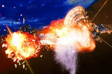 Первый случай столкновения спутников на орбите