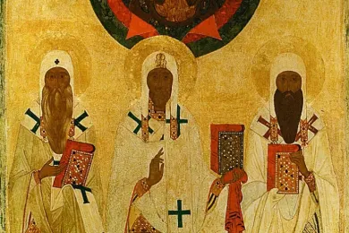 Ростовские святители Леонтий, Исаия и Игнатий, конец XV в.