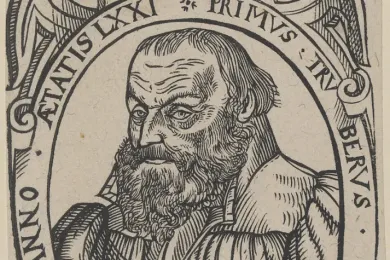 Primož Trubar, Jacob Lederlin, woodcut, 1578.