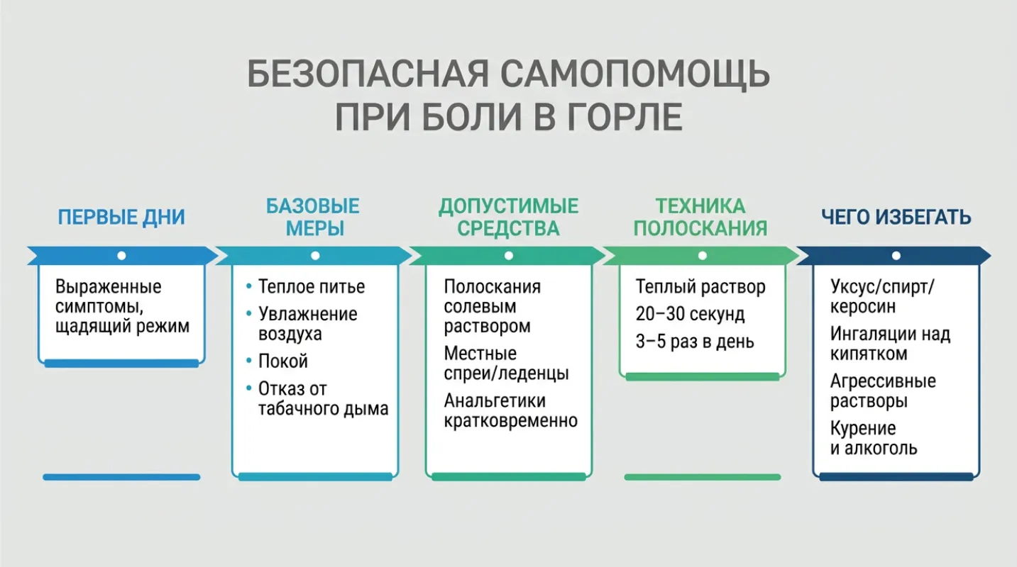 Безопасная самопомощь при боли в горле: памятка Безопасная самопомощь при боли в горле: памятка